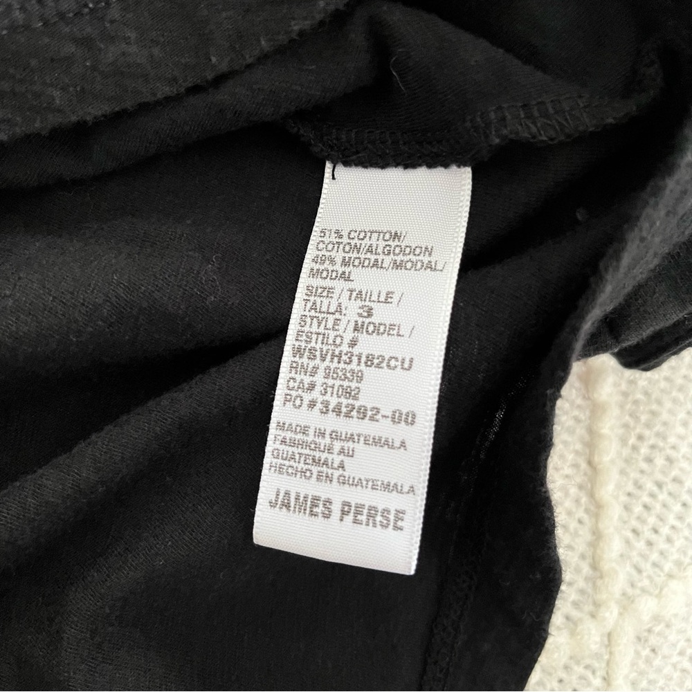 James Perse short and skirt set black size 1 skirt size 3 top - Picture 3 of 5